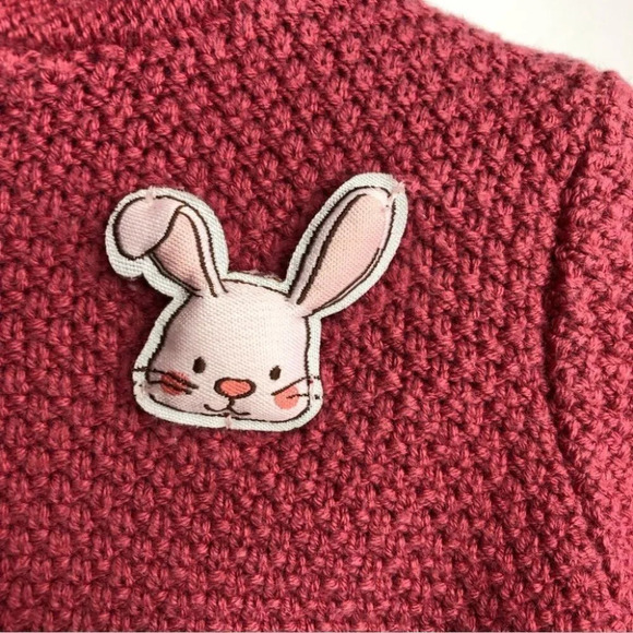 Sergent Major jacket pink knit hooded fleece lined size 6 months - Picture 3 of 9